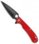 Daggerr Knives Arrow Liner Lock Flipper Knife Red G-10 (3.9"  Black SW D2)