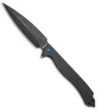 Daggerr Knives Vendetta Frame Lock Knife Titanium Black SW (5" Black SW) S35VN