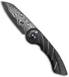 Fox Knives Radius Folding Knife Black PVD Ti (3" Damascus) FX-550 DTI