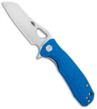Honey Badger Knives Medium Flipper Wharncleaver Blue FRN (3.25" Satin D2) HB1043