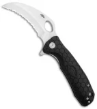 Honey Badger Knives Large Claw Serrated Black FRN (3.375" Satin) HB1111