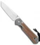Chris Reeve Large Sebenza 21  Knife w/ Natural Micarta Inlays Tanto (3.625")