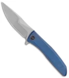 WE Knife Co. Scoppio Frame Lock Knife Blue Ti (3.63" Stonewash) 923A