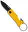 SOG Keytron Clip Point Folding Knife Key Chain Yellow (1.9" Black) KT1005-CP