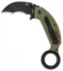 Fox Knives Derespina Folding Karambit Knife OD Green G-10 (2.55" Black) FX-590OD