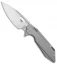 Bestech Knives Shodan Frame Lock Flipper Knife Gray Ti (3.86" Stonewash) BT1910A