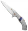 Olamic Cutlery Soloist Agent Frame Lock Knife Frosty/Timascus Clip (4.3" Satin)