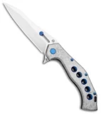 Olamic Cutlery Soloist Agent Frame Lock Knife Frosty Titanium (4.3" Satin)