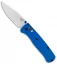 Benchmade Bugout Knife + Flytanium Blue G-10 Scales (Satin)