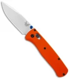Benchmade Bugout Knife + Flytanium Orange G-10 Scales (Satin)