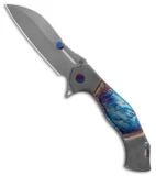 Olamic Cutlery Soloist Scout Frame Lock Knife Entropic Titanium (4.3" Dark Wash)