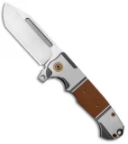 Andre de Villiers Tanto Frame Lock Knife Brown G-10 (3.75" Satin)