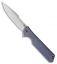 Olamic Cutlery Rainmaker Harpoon Knife Blue Kinetic Rain Ti (4.25" Satin)