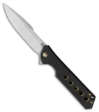 Olamic Cutlery Rainmaker Harpoon Knife Black/Gold Holes Ti (4.25" Satin)