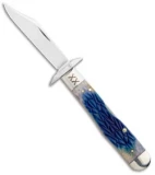 Burnt Cheetah® Lockback Knife 4.375" Purple Tribal Jig Bone (6111 1/2L SS)