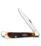 Case Slimline Trapper Knife 4.125" Antique Barnboard Jig Bone (61048 SS) 25157