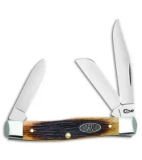 Case Medium Stockman Pocket Knife 3.625" Antique Bone (63032 SS)