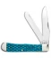 Case Trapper Knife 4.125" Turquoise Basket Weave Bone (6254 SS)