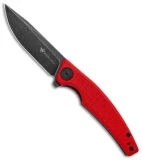 Steel Will Shaula Liner Lock Knife Red G-10 (3.3" Black Stonewash)  F61-13
