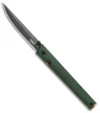 CRKT CEO Liner Lock Knife Green Micarta (3.1" Smokewash D2) BHQ Exclusive