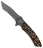 Kubasek Spirogash Custom Liner Lock Knife Multi-Cam Micarta/Ti  (3.5 Damascus)