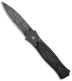 Kubasek Gaston Liner Lock Knife Marble Carbon Fiber/Ti (4" Damascus)