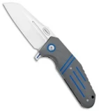 Shane Sibert Custom Pocket Rocket Liner Lock Knife Gray G-10 (3.625" Satin)