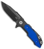 Hinderer Knives Full Track Spanto Knife Blue G-10/Ti (3.75" Black Stonewash)