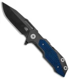 Hinderer Knives Full Track Spanto Knife Blue/Black G-10/Ti (3.75" Black SW)
