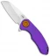 Curtiss Knives F3 Medium Wharncliffe Frame Lock Purple Ano Ti/Brnz HW (3.1" SW)