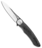 Kansei Matsuno Custom LRF-02 Liner Lock  Flipper Knife Carbon Fiber (3.1" Satin)