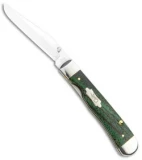 Case Cutlery TrapperLock Kickstart Assisted Opening Knife 4.25" Green Zebrawood