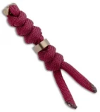 Chris Reeve Knives Small Burgundy Cord Tie Lanyard w/ Gold Bead