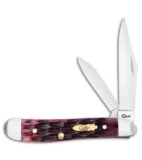 Case Peanut Pocket Knife 2.875" Crandall Jig Cabernet Bone  (6220 SS)