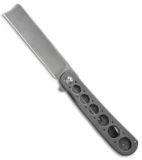 Brad Zinker Custom Swayback Razor Frame Lock Knife Titanium (3.25" SW/BB)