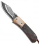 Burr Oak Knives Harpoon Mini Knife Snakeskin Micarta/Bronze (3" San Mai)