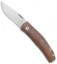 Jens Anso Knives Custom Casino Slip Joint Knife Copper w/ Ti (2.6" Satin)