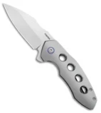 Pena Knives JVO Custom Rhino Flipper Frame Lock Knife Titanium (3.12" Satin)