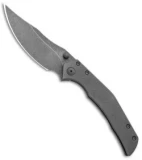 Gavko Custom Thrasher Frame Lock Knife Gray Ti (4" Stonewash)