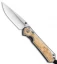 Chris Reeve Small Sebenza 31 Frame Lock Knife Box Elder (2.94" Stonewash)
