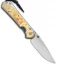 Chris Reeve Large Sebenza 31 Left Hand Frame Lock Knife Box Elder Burl (Satin)