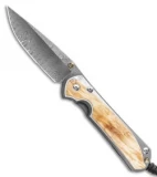 Chris Reeve Large Sebenza 31 Inlay Box Elder (3.6" Ladder Damascus)