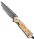 Chris Reeve Large Sebenza 31 Inlay Box Elder (3.6" Raindrop Damascus)