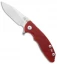 Hinderer XM-18 3.0 Skinny Slicer Flipper Knife Red G-10 (Stonewash)