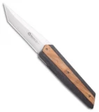 Maserin AM4 Knife Tanto CM.22 Carbon Fiber Olive Wood (3.75" Satin) 376OL