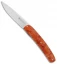 Maserin Gourmet Liner Lock Knife Orange Burl Wood (3.8" Satin)