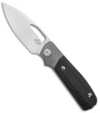 Liong Mah Design Field Duty Bolster Lock Folding Knife Titanium/CF (4" Satin)
