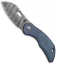 Olamic Cutlery Busker Largo Frame Lock Knife Kinetic Ocean (2.5" Damasteel)
