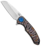 Curtiss Knives F3 Large Wharncliffe Frame Lock Knife Titanium Torched (3.6" SW)