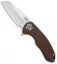 Curtiss Knives F3 Medium Wharncliffe Frame Lock Knife Titanium Bronze (3.13" SW)